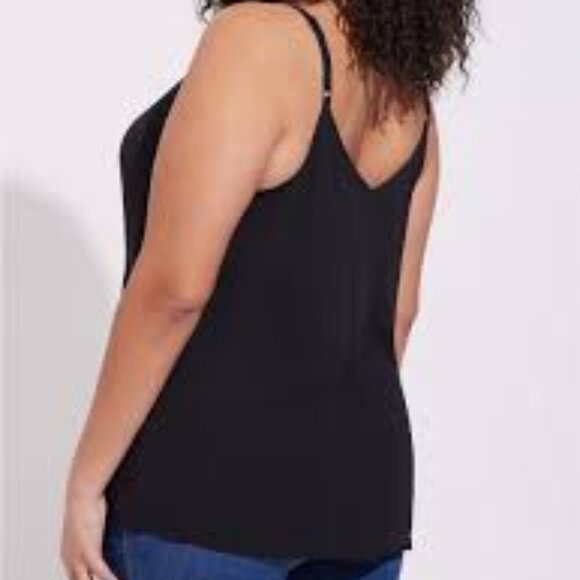 Torrid Georgette V-Neck Cami Black Size 1X - Picture 2 of 9